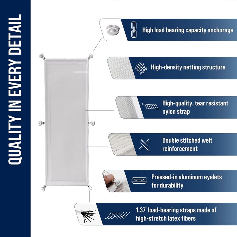 Ultimate Setup Cable Management net - Under Desk Wire Management - Flexible Under Desk Cable Management Tray White - Image 5